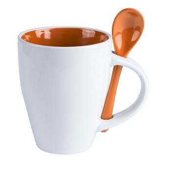 taza promocional con cuchara